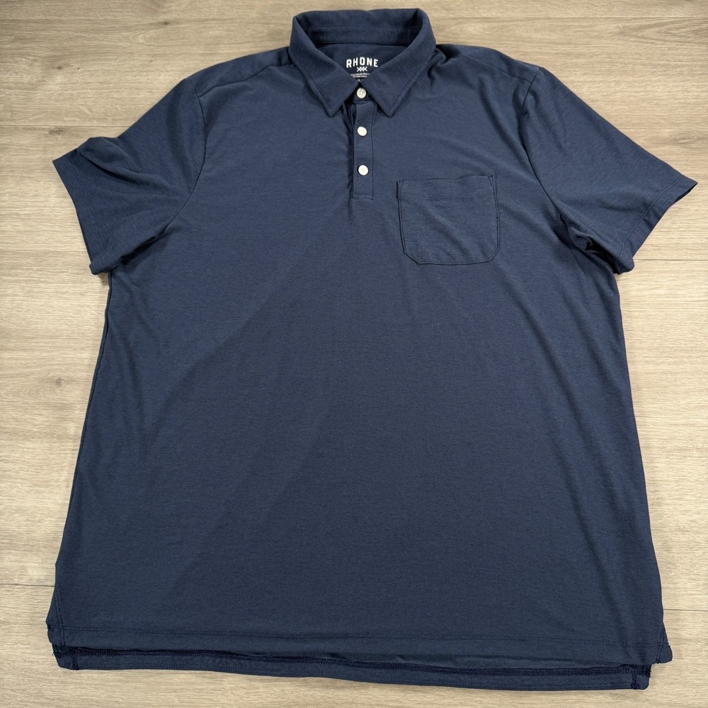 RHONE WFH Polo Shirt Short Sleeve Navy Blue Mens XL